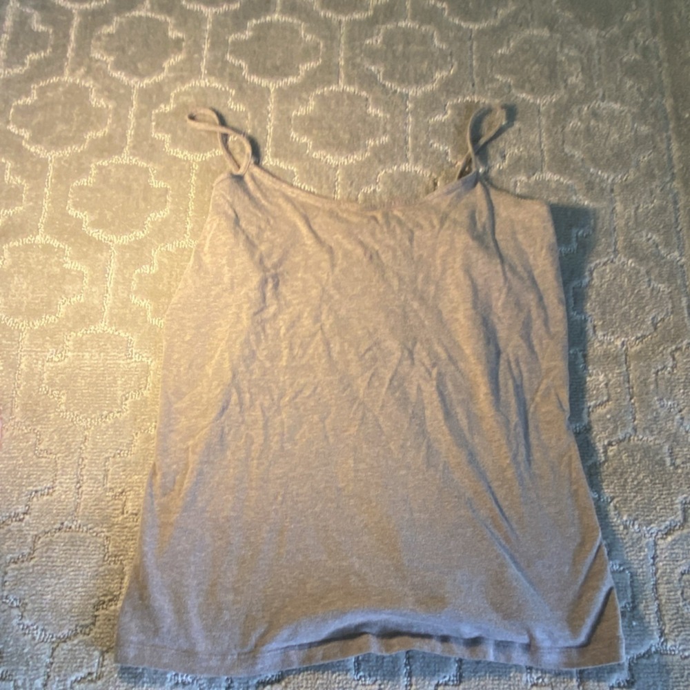 Gray Camisole Spaghetti Strap Basic Minimalist‎ Y2K Layering Top Minimalist